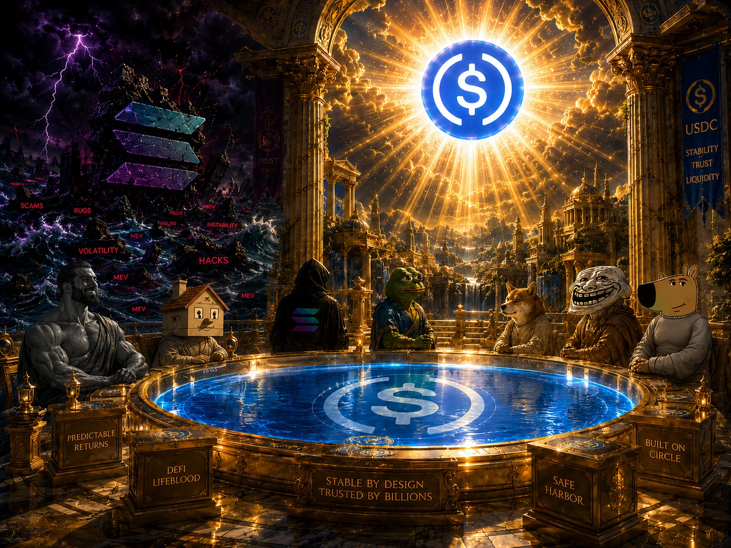 Stable USDC liquidity pools